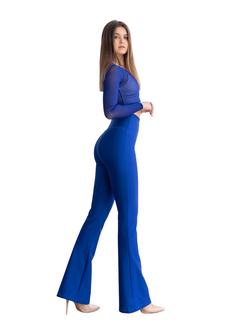 1198 Extra High Waist Schlagleggings in Royalblau