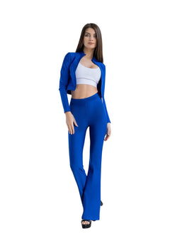 1198 Leggings extra a vita alta in blu royal