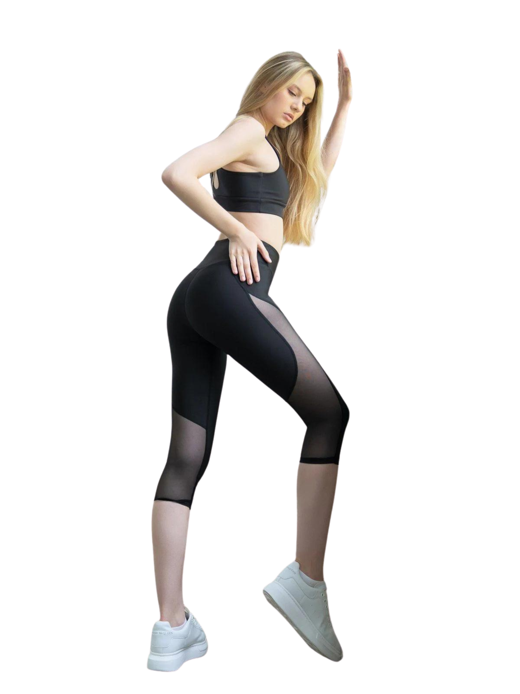 939 Leggings Capri in nero