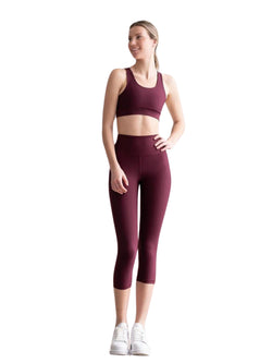 4312 Capri leggings in bordeaux