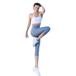 4720 Leggings Capri in blu acqua