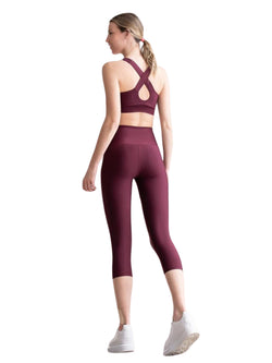 4312 Capri leggings in bordeaux