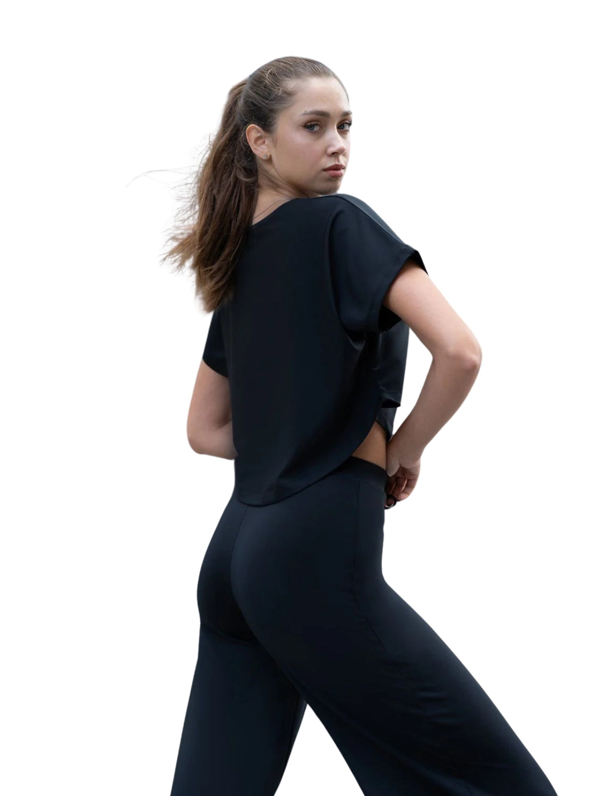 T-shirt 100 Yoga en noir