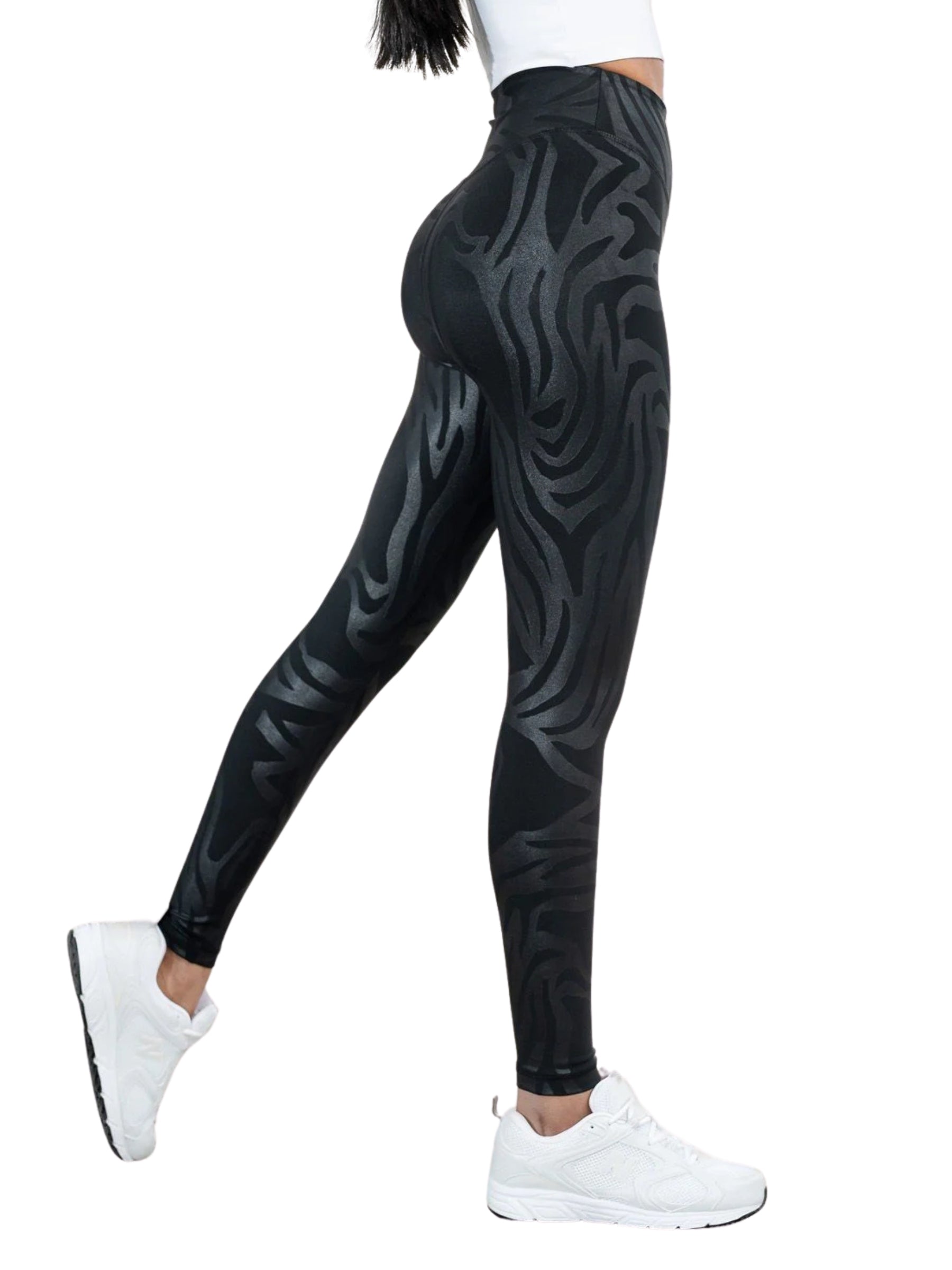 468 Lanzarote Leather Look leggings in black