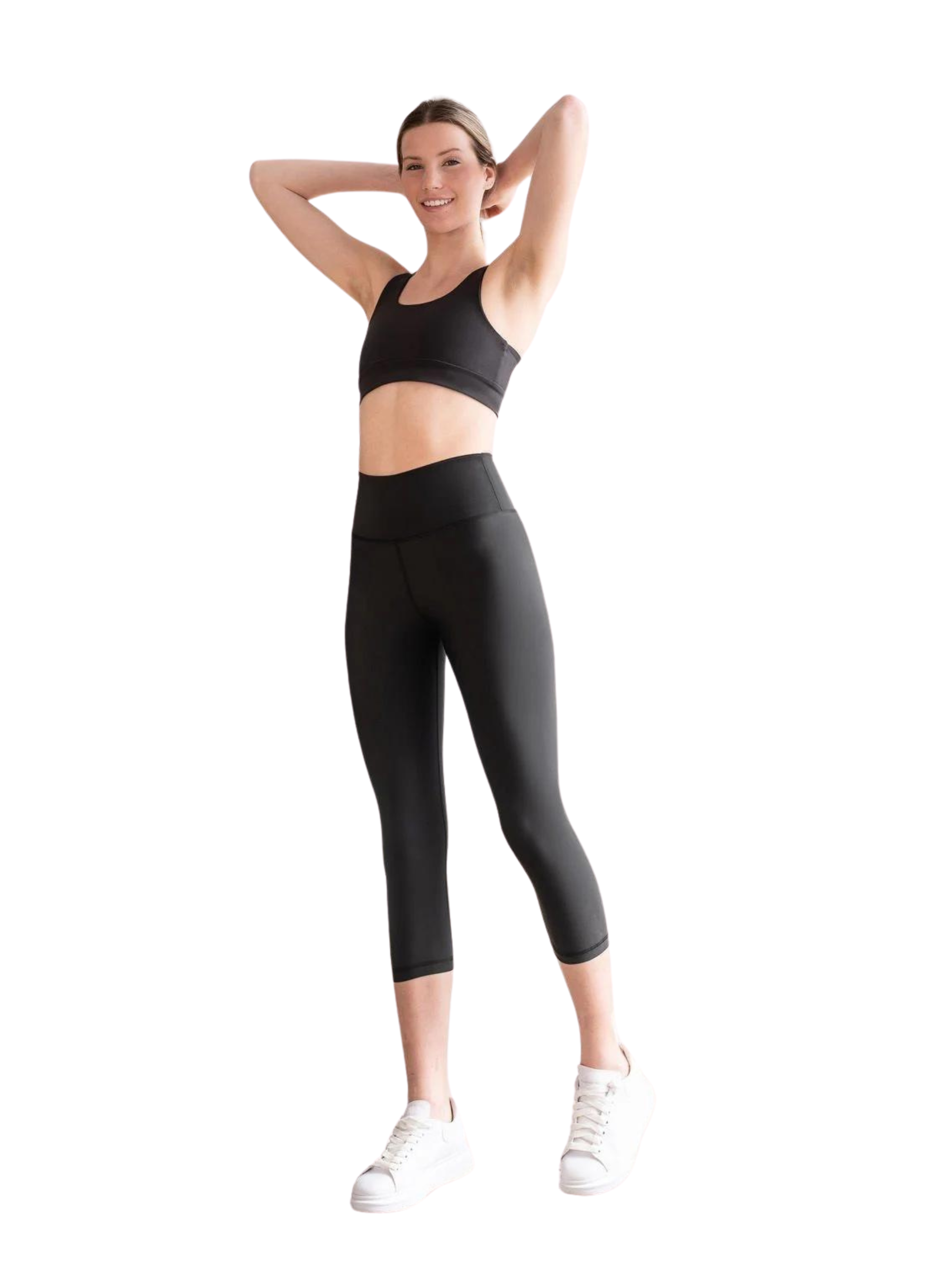 4306 Leggings Capri in nero