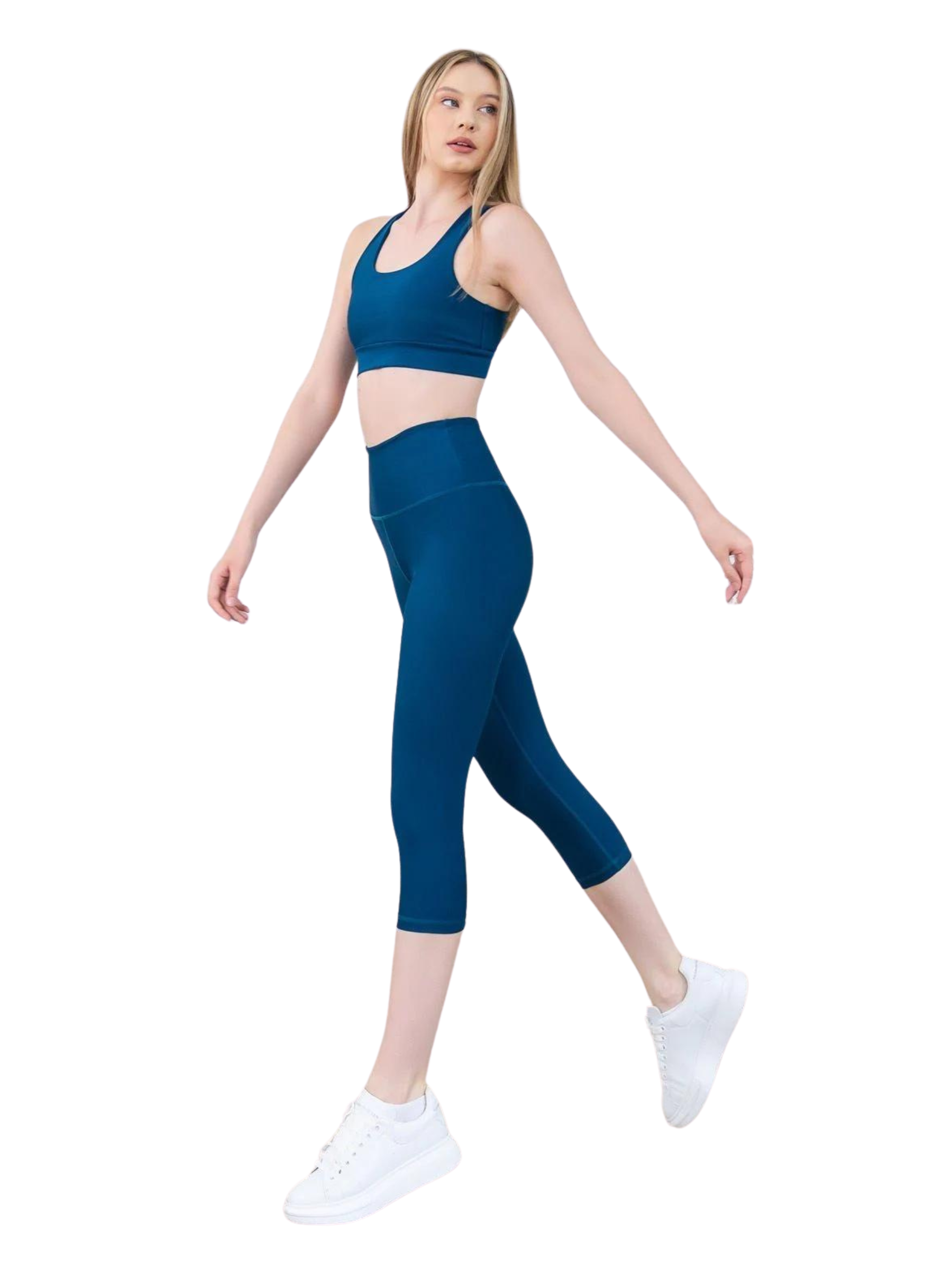 4314 Capri leggings in petrol blue