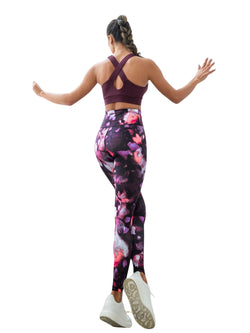 413 High Waist Leggings in Rosa-schwarz