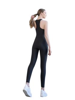 2852 Zipper jumpsuit in black