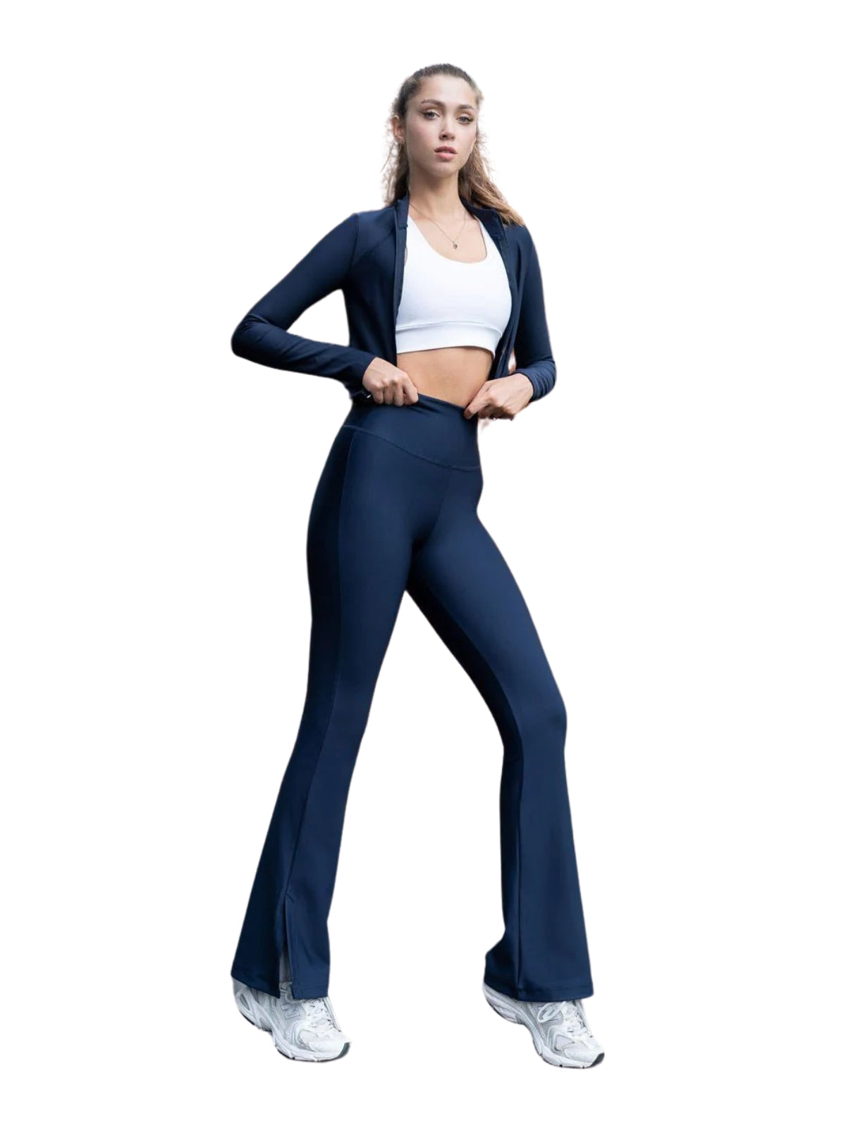 1259 Split Spanish Leggings in Navy Blau