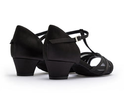 705 Tanzschuhe in Black Satin