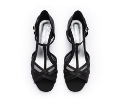 705 Tanzschuhe in Black Satin