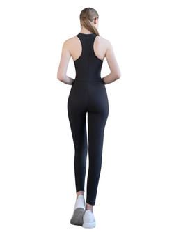 2852 Zipper jumpsuit in black