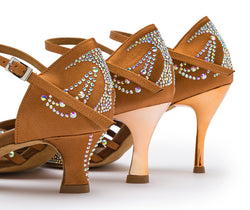 DQ L3M Chaussures de danse en bronze avec strass