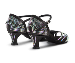 DQ L3M Chaussures de danse en noir avec strass