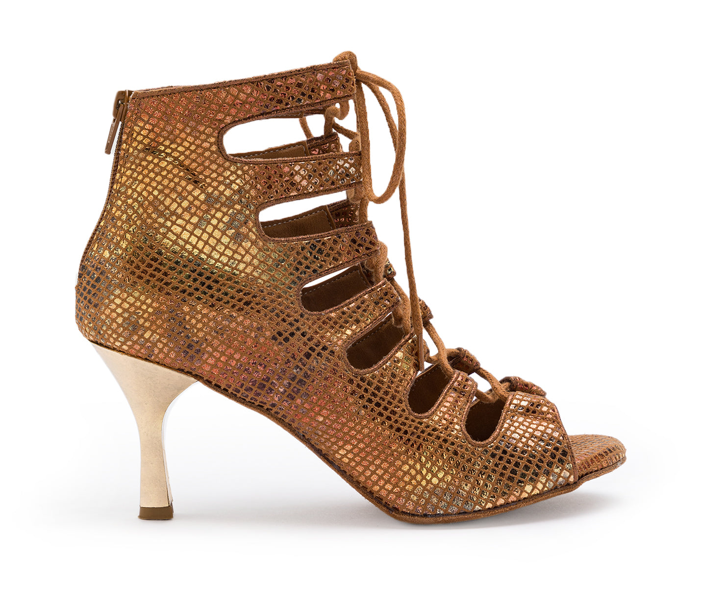 Zapatillas de baile Electra en bronce Piton