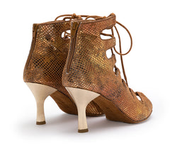 Zapatos de baile Electra en Bronce Piton