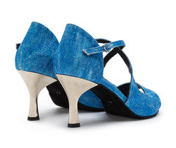 Zapatos de baile Orion con vaqueros azules