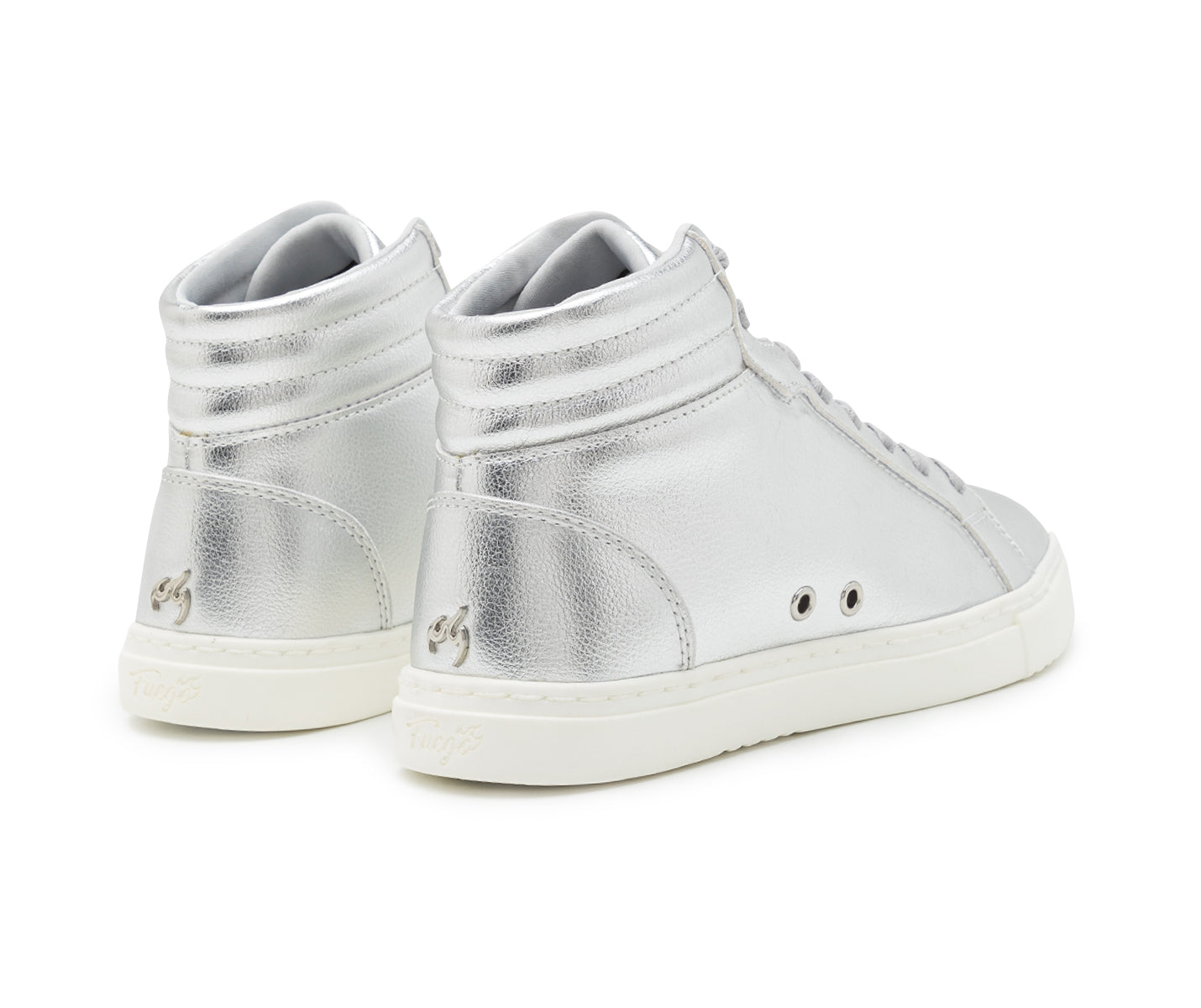 Fuego High-Top Dance Sneakers in argento