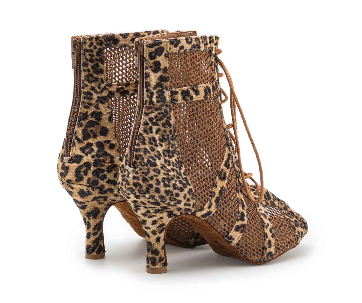 Tuttle Tanzschuhe in Camel Leopard