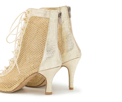 Halley Heels Dance Dance Shoes in Gold Brillo