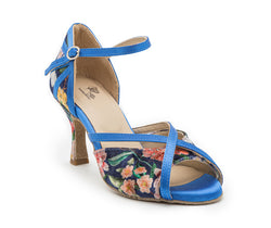 Nao's dance shoes in Blue Flowered