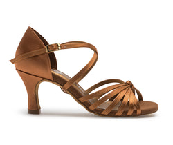 205 chaussures de danse en bronzage en satin