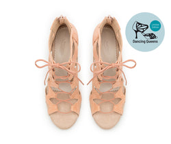 PD804 Zapatos de baile neto en Coral Nobuck - Edición limitada