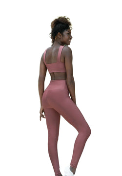 1095 Leggings de taille haute en rosé sombre