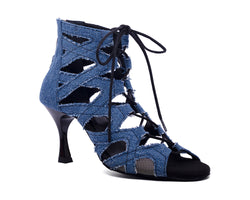 PD804 Net Tanzschuhe in Denim