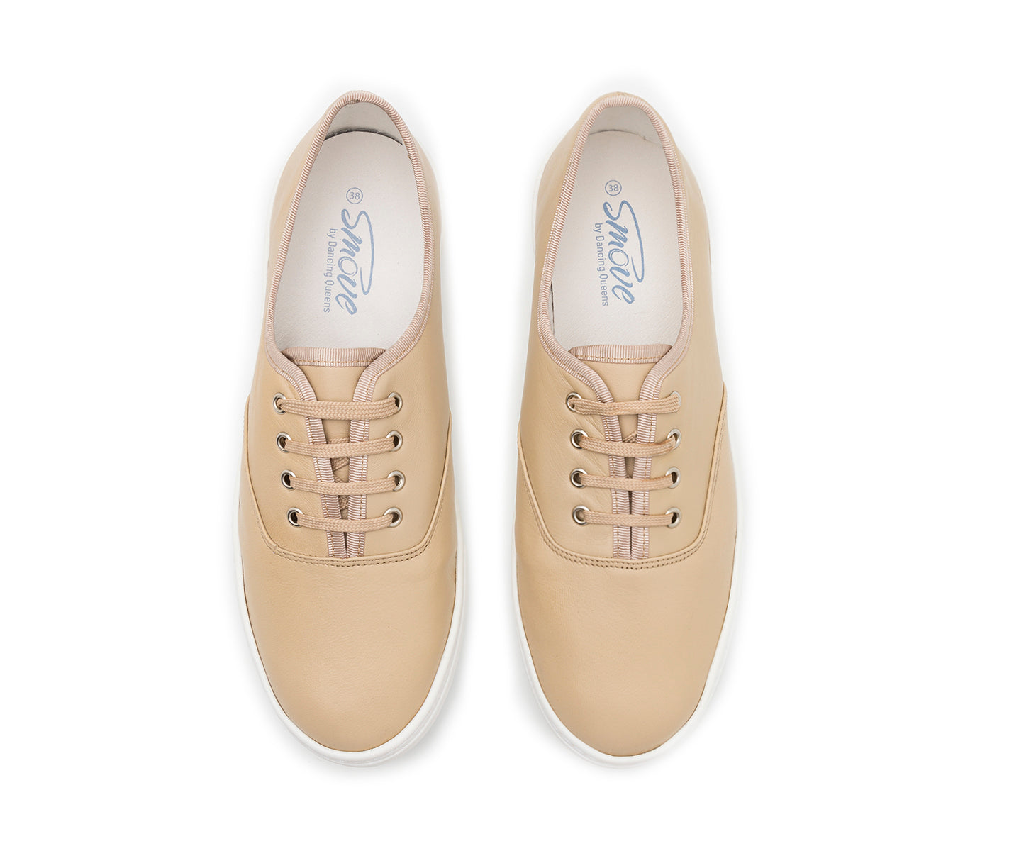 SMOVE Dance Sneaker in Beige Leder