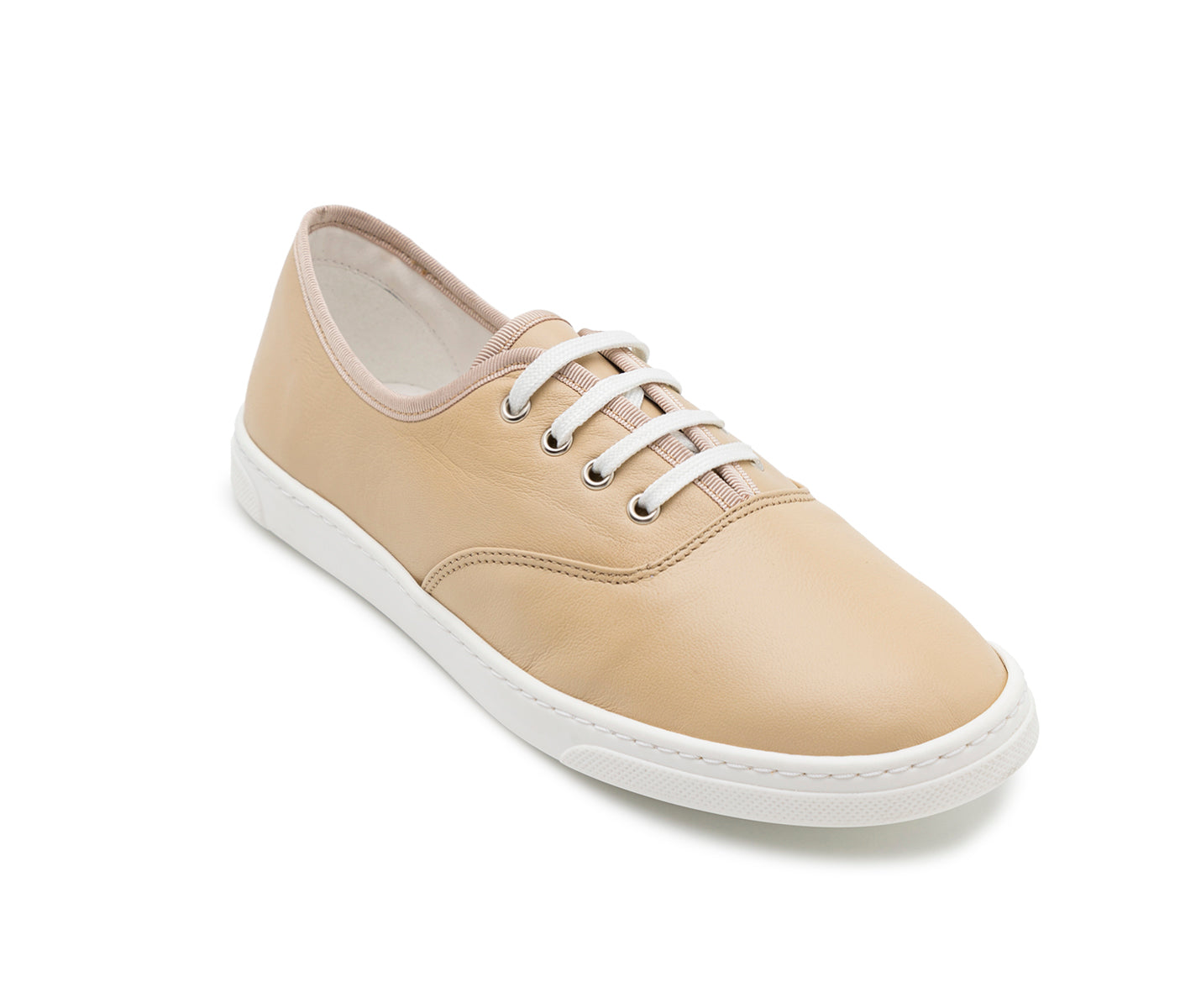 Smove Dance Sneaker en cuir beige