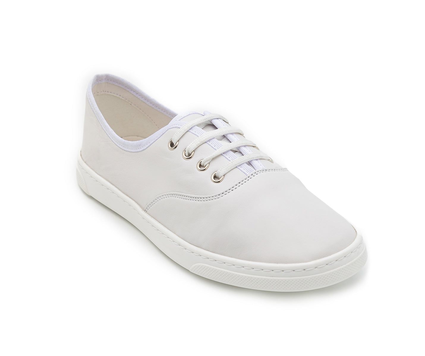 Smove Dance Sneaker en cuero blanco