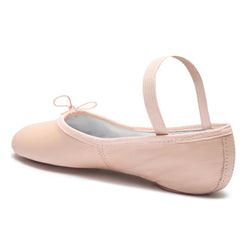 1003 Chaussons de danse en cuir rose