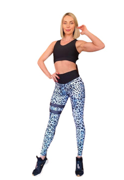 903 Leggings a vita alta in leopardo