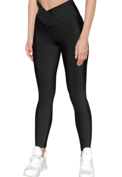 1033 Leggings extra de cintura alta en negro