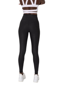 922 Leggings en cuir en noir