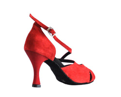 736 dance shoes in red suede