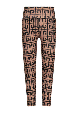 869 Leggings a vita alta extra in marrone