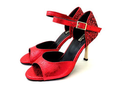 Zapatos de baile de Alya con brillo rojo