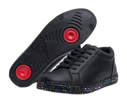 Fuego Low-Top Dance Sneakers en Ataca Negro/Suela de colores