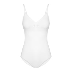 R3102 Body in white with spaghetti straps