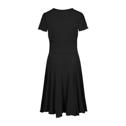 RU5751 Augusta Kurzarm-Kleid in Schwarz