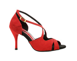 736 dance shoes in red suede