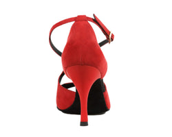 736 chaussures de danse en daim rouge