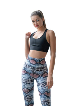 Leggings de cintura extra alta 328 en marrón y azul