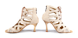 PD804 Net Tanzschuhe in Beige Gold Snake