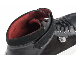 PD HH 002 Chaussures de danse en noir avec semelle en daim